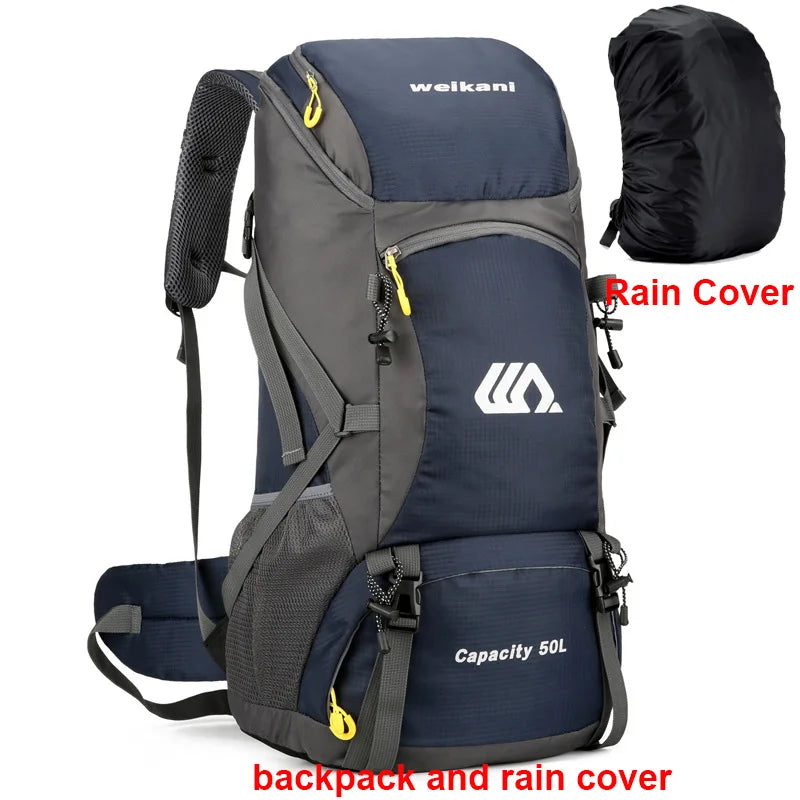50L Waterproof Travel Backpack – Large Hiking & Camping Rucksack for Men